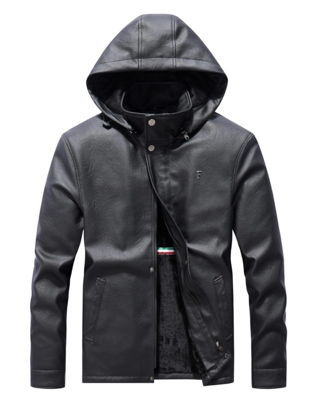 F Collections Vegan Leather Jacket